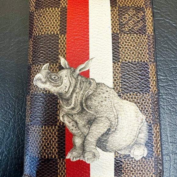 Louis Vuitton Chapman Brothers Rhino Brown Damier Ebene Pocket Organizer de Poch - Picture 1 of 10